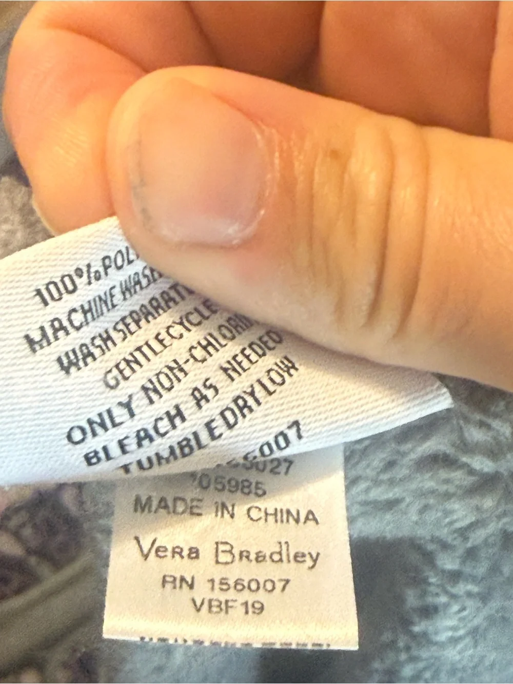 Vera Bradley Cozy Throw Blanket Polyester Machine Washable Gray Floral 50x80